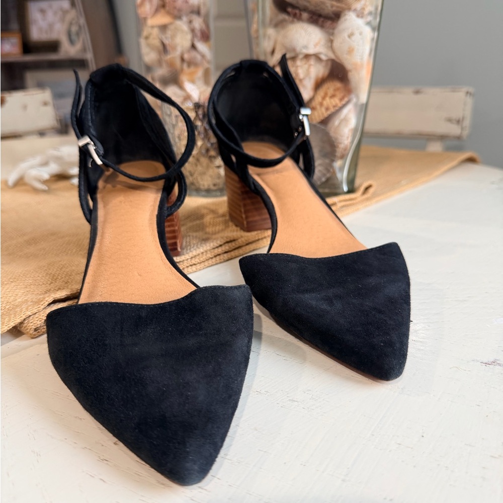 Crown Vintage Black Suede Women's Heels